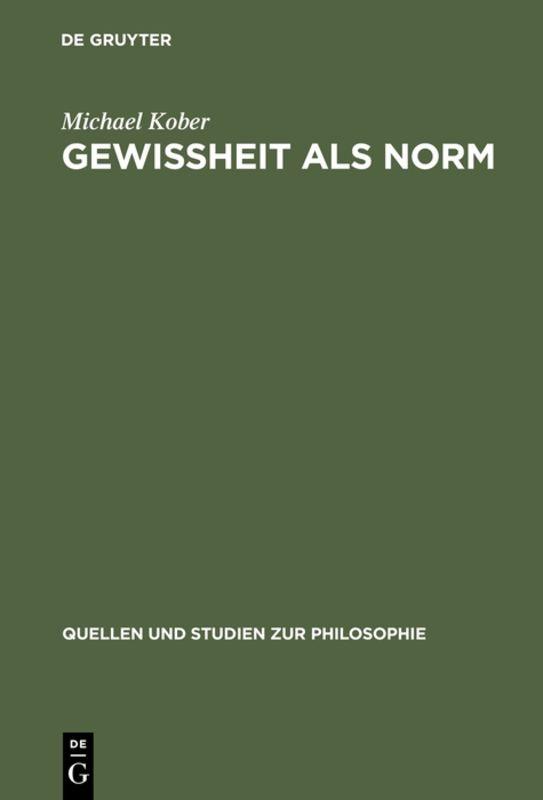 Cover-Bild Gewissheit als Norm