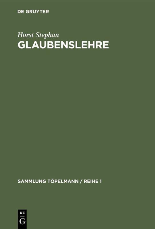 Cover-Bild Glaubenslehre