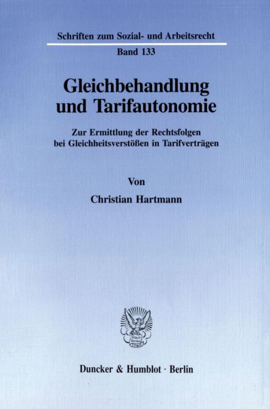 Cover-Bild Gleichbehandlung und Tarifautonomie.
