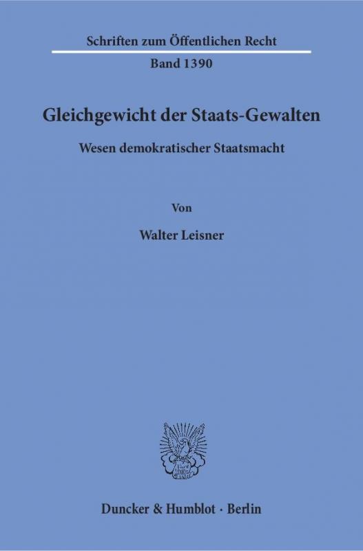 Cover-Bild Gleichgewicht der Staats-Gewalten.