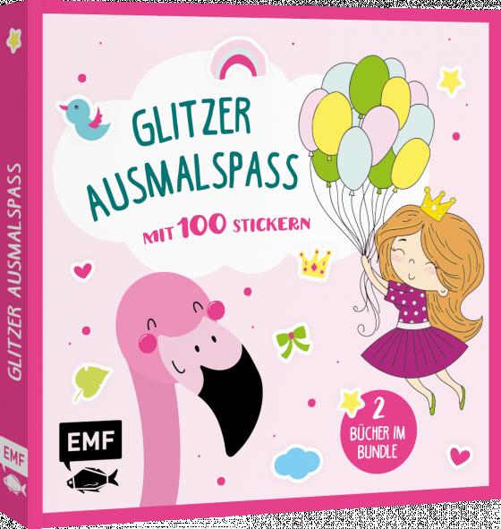 Cover-Bild Glitzer-Ausmalspaß – Prinzessinnen und Flamingos