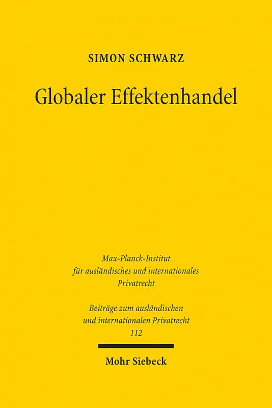 Cover-Bild Globaler Effektenhandel
