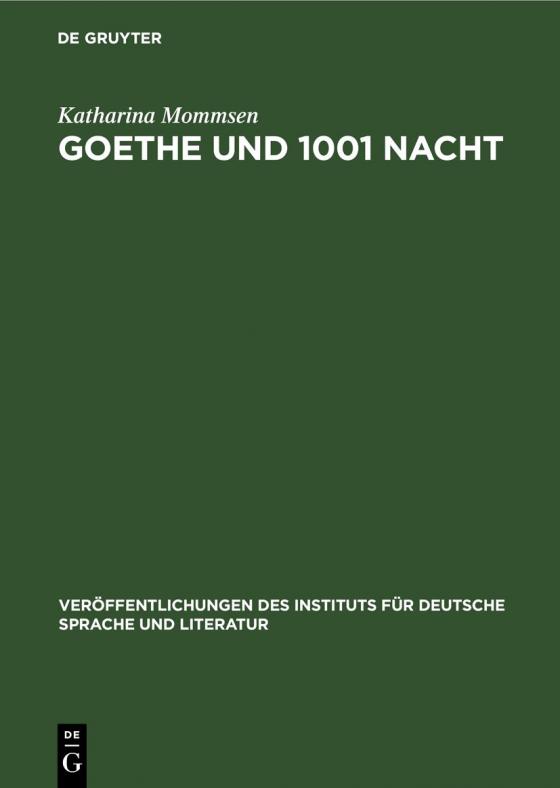 Cover-Bild Goethe und 1001 Nacht