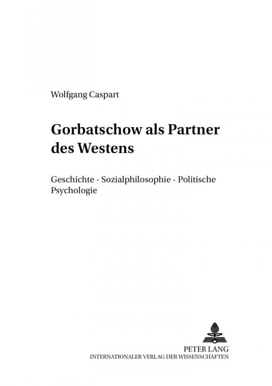 Cover-Bild Gorbatschow als Partner des Westens