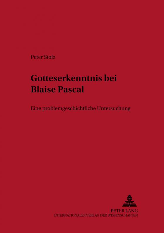 Cover-Bild Gotteserkenntnis bei Blaise Pascal