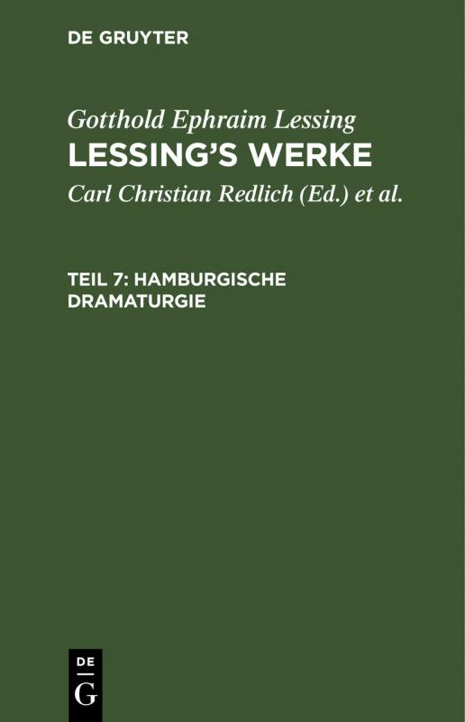 Cover-Bild Gotthold Ephraim Lessing: Lessing’s Werke / Hamburgische Dramaturgie
