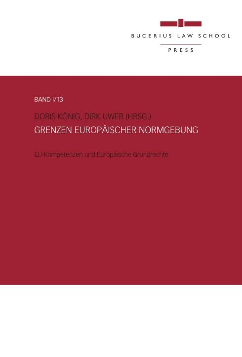 Cover-Bild Grenzen europäischer Normgebung
