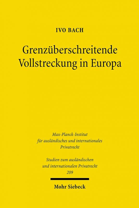 Cover-Bild Grenzüberschreitende Vollstreckung in Europa