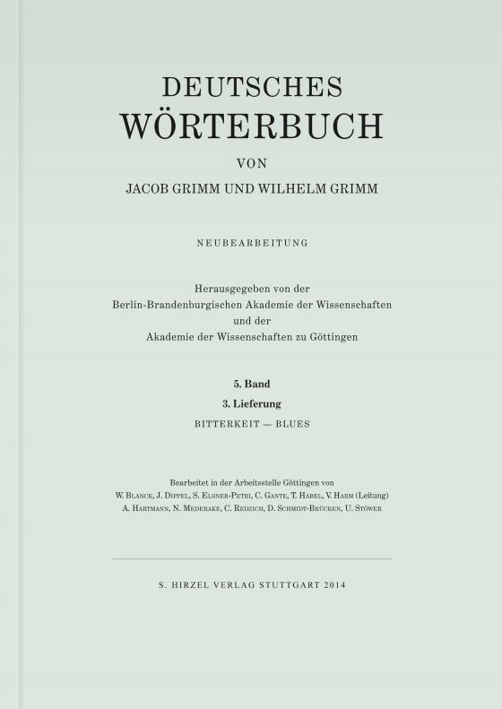 Cover-Bild Grimm, Dt. Wörterbuch Neubearbeitung