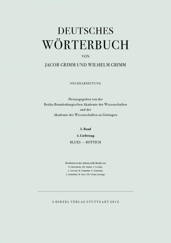 Cover-Bild Grimm, Dt. Wörterbuch Neubearbeitung