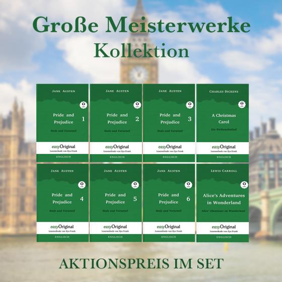 Cover-Bild Große Meisterwerke Kollektion Hardcover (Bücher + Audio-Online) - Lesemethode von Ilya Frank - Zweisprachige Ausgabe Englisch-Deutsch (mit kostenlosem Audio-Download-Link)