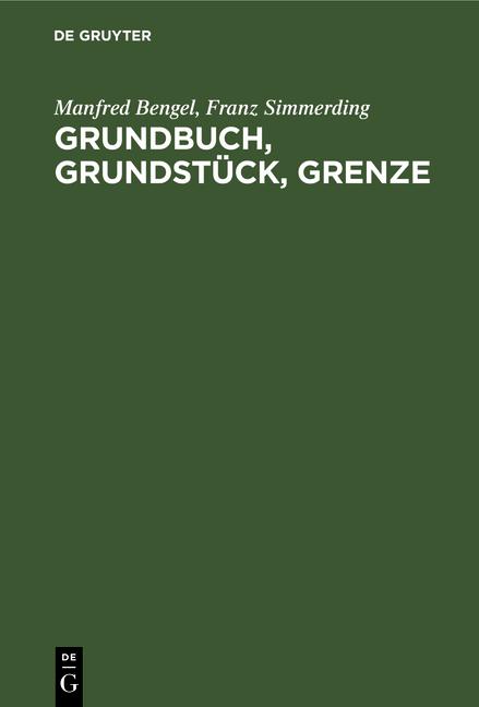 Cover-Bild Grundbuch, Grundstück, Grenze