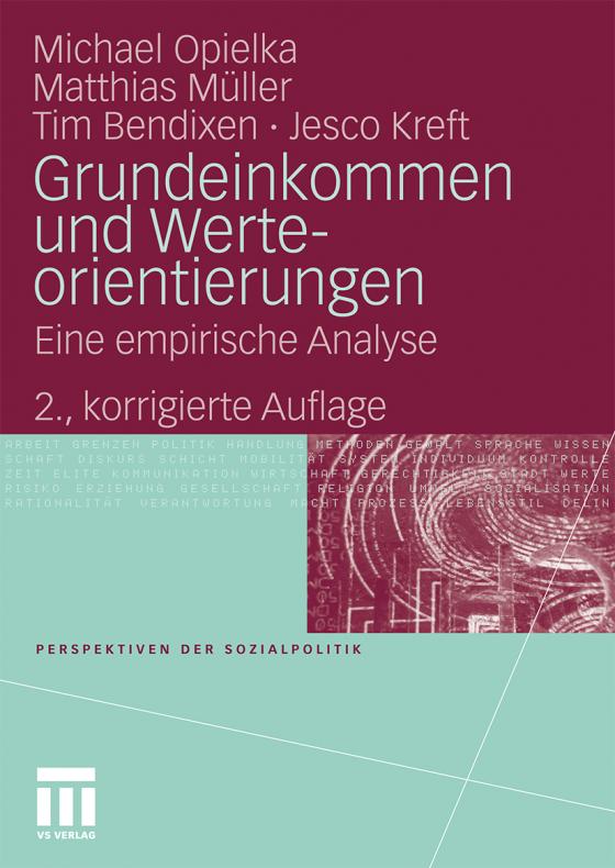 Cover-Bild Grundeinkommen und Werteorientierungen