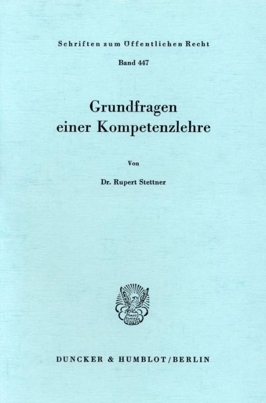 Cover-Bild Grundfragen einer Kompetenzlehre.