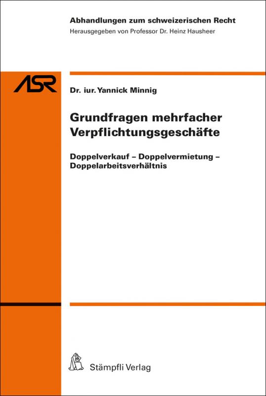 Cover-Bild Grundfragen mehrfacher Verpflichtungsgeschäfte