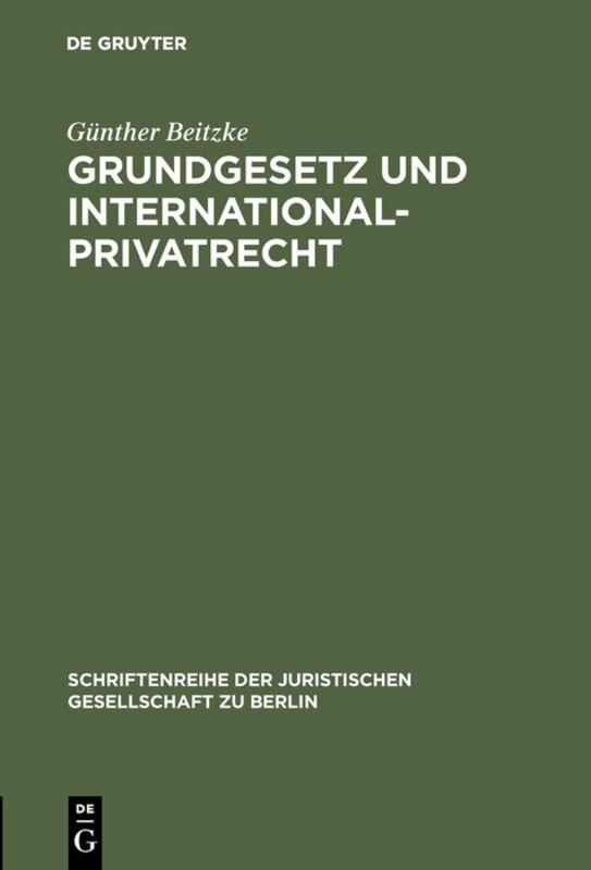 Cover-Bild Grundgesetz und Internationalprivatrecht