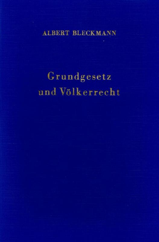 Cover-Bild Grundgesetz und Völkerrecht.