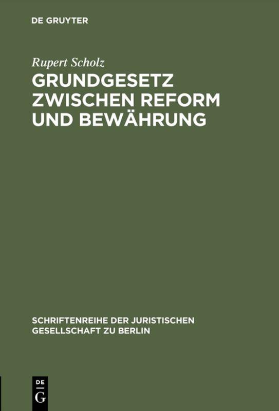 Cover-Bild Grundgesetz zwischen Reform und Bewährung