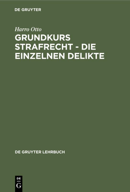 Cover-Bild Grundkurs Strafrecht - Die einzelnen Delikte
