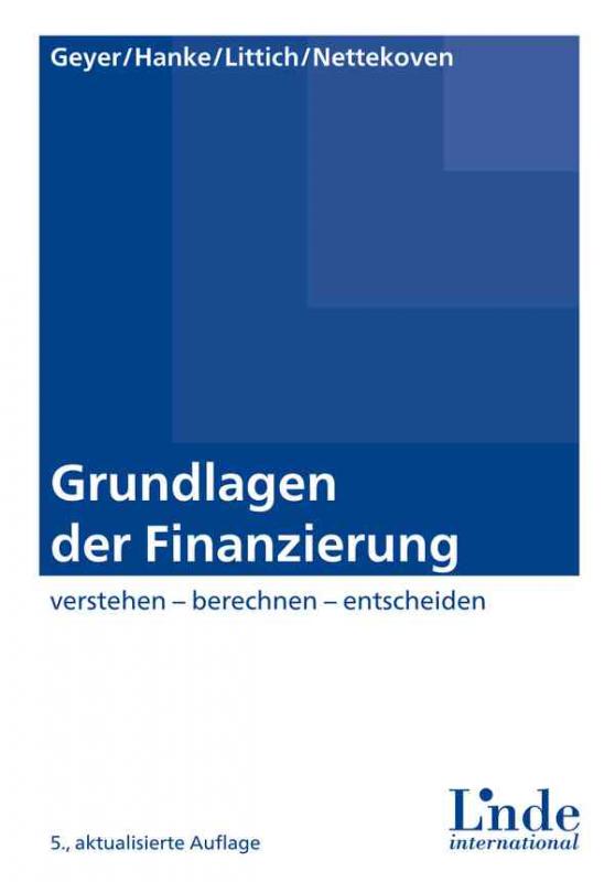 Cover-Bild Grundlagen der Finanzierung