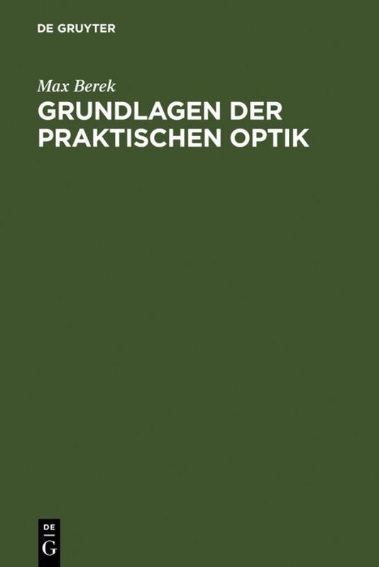 Cover-Bild Grundlagen der praktischen Optik