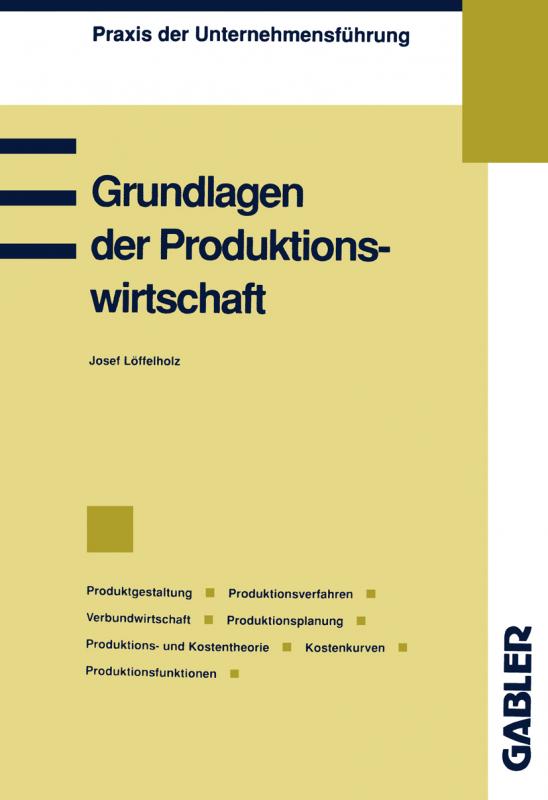Cover-Bild Grundlagen der Produktionswirtschaft