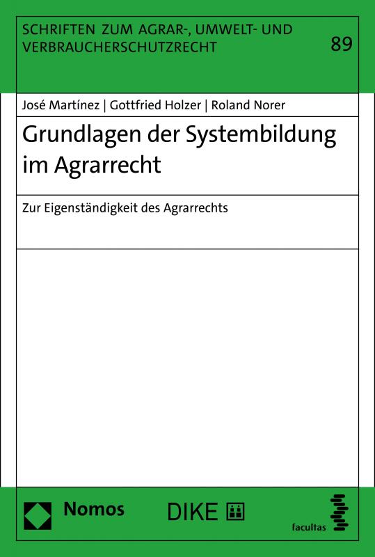 Cover-Bild Grundlagen der Systembildung im Agrarrecht