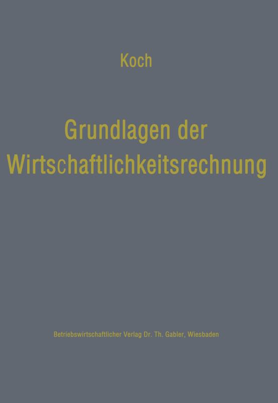 Cover-Bild Grundlagen der Wirtschaftlichkeitsrechnung