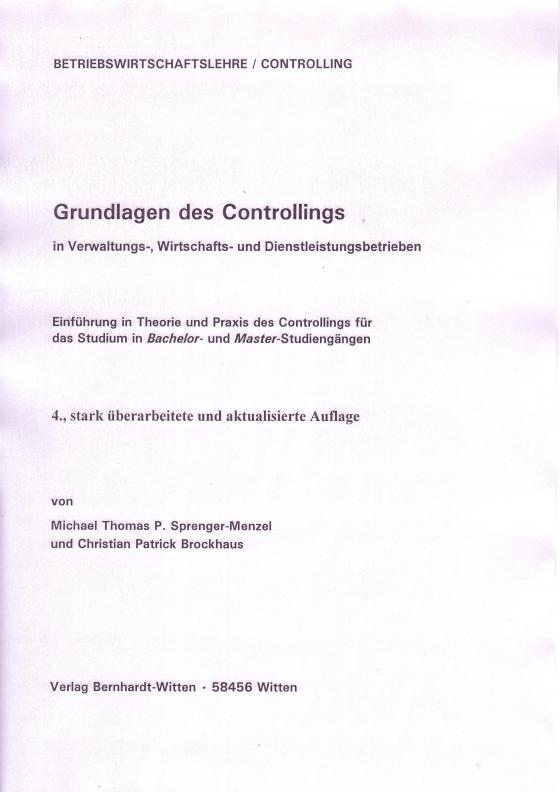 Cover-Bild Grundlagen des Controllings