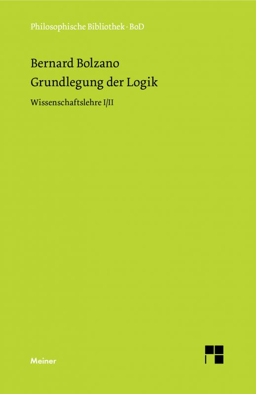 Cover-Bild Grundlegung der Logik