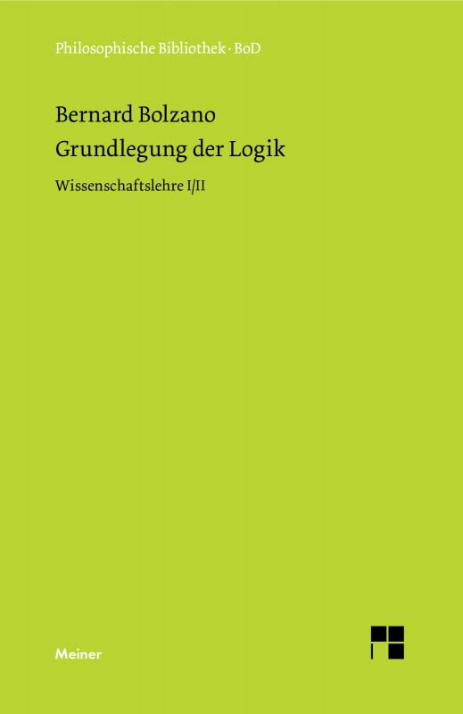 Cover-Bild Grundlegung der Logik