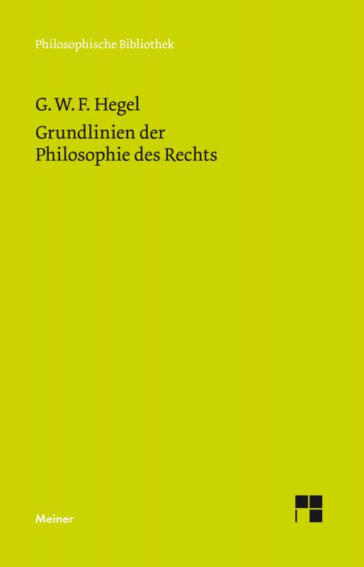 Cover-Bild Grundlinien der Philosophie des Rechts