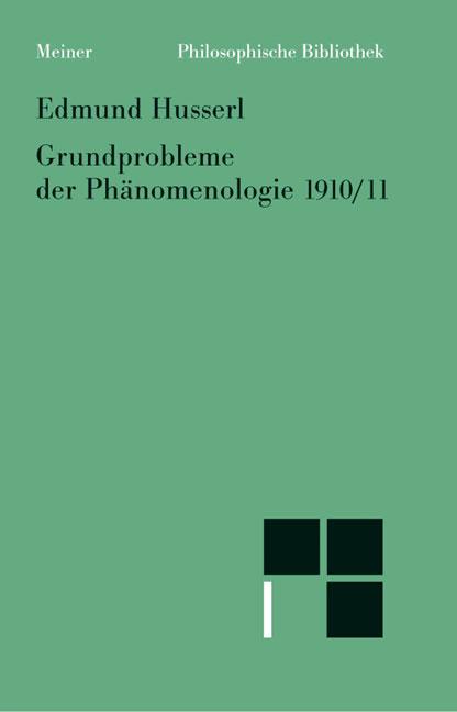 Cover-Bild Grundprobleme der Phänomenologie 1910/11