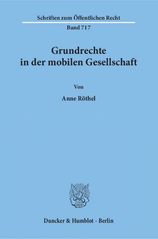 Cover-Bild Grundrechte in der mobilen Gesellschaft.
