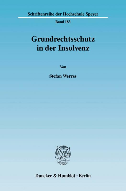 Cover-Bild Grundrechtsschutz in der Insolvenz.