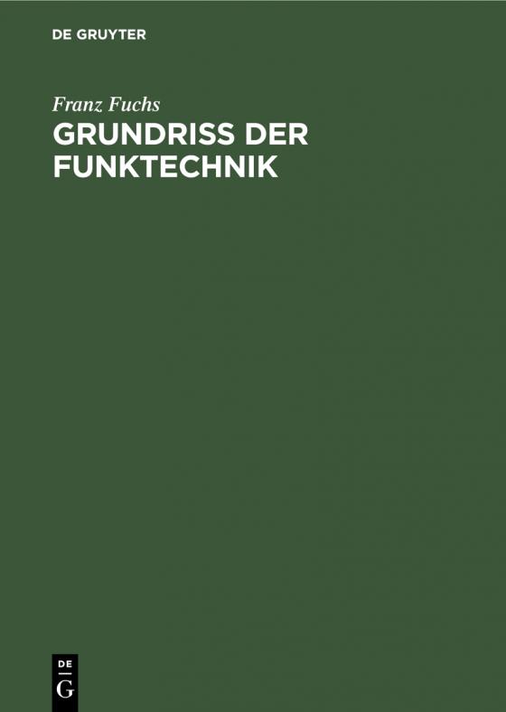 Cover-Bild Grundriss der Funktechnik