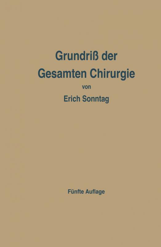 Cover-Bild Grundriß der Gesamten Chirurgie