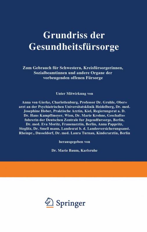 Cover-Bild Grundriss der Gesundheitsfürsorge