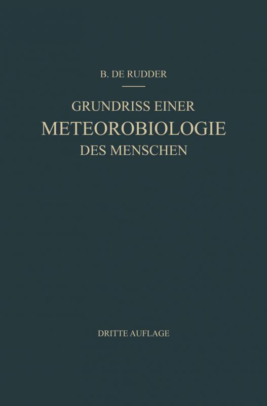 Cover-Bild Grundriss Einer Meteorobiologie des Menschen