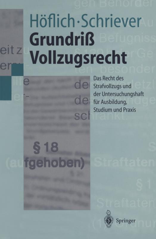Cover-Bild Grundriß Vollzugsrecht