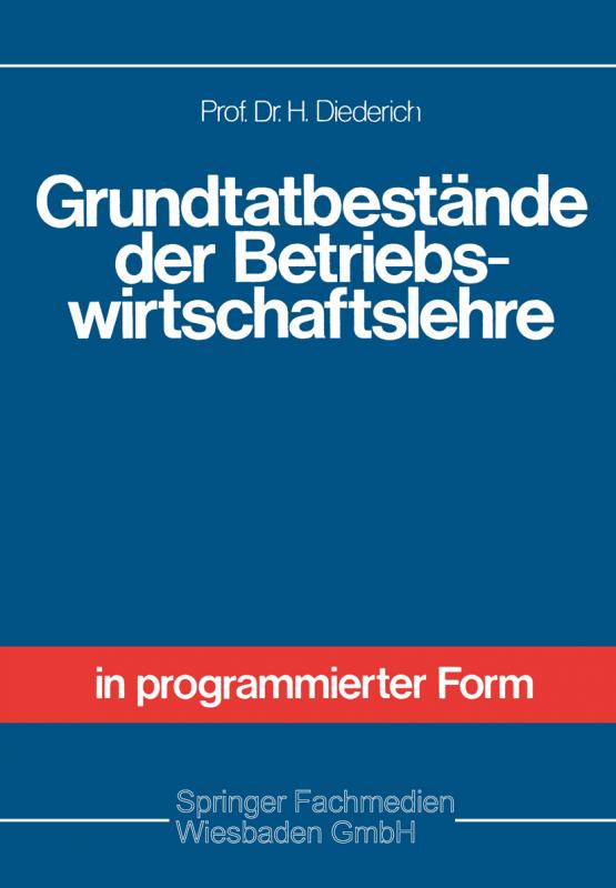 Cover-Bild Grundtatbestände der Betriebswirtschaftslehre