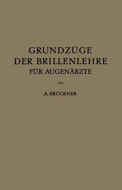 Cover-Bild Grundzüge der Brillenlehre für Augenärzte