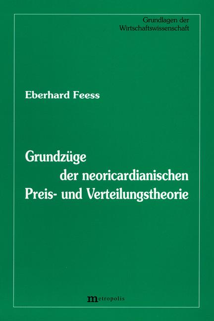 Cover-Bild Grundzüge der neoricardianische Preis- und Verteilungstheorie