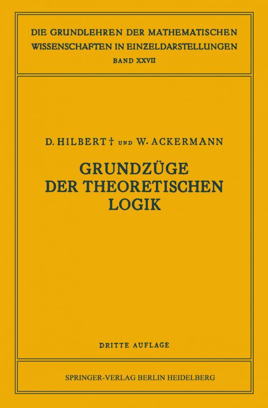 Cover-Bild Grundzüge der Theoretischen Logik