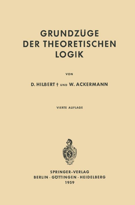 Cover-Bild Grundzüge der Theoretischen Logik