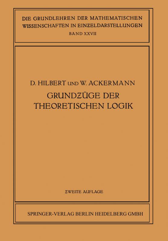 Cover-Bild Grundzüge der theoretischen Logik