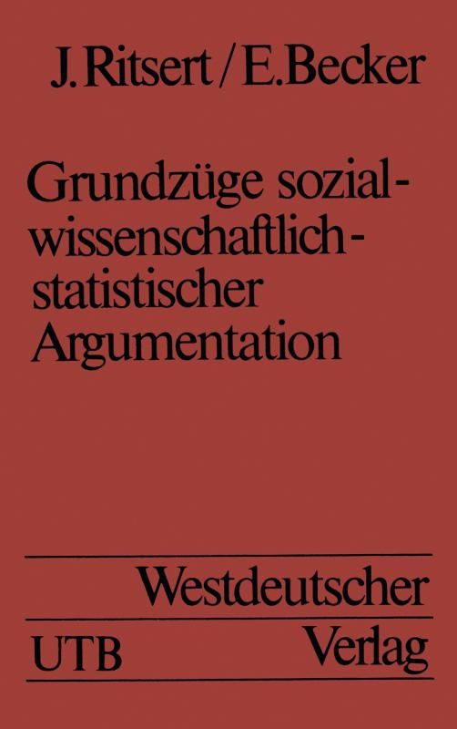 Cover-Bild Grundzüge sozialwissenschaftlich-statistischer Argumentation