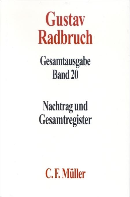 Cover-Bild Gustav Radbruch Gesamtausgabe