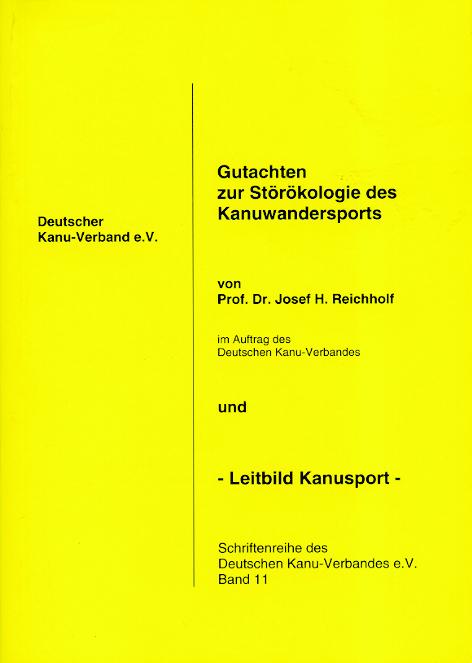 Cover-Bild Gutachten zur Störökologie des Kanuwandersports und Leitbild Kanusport