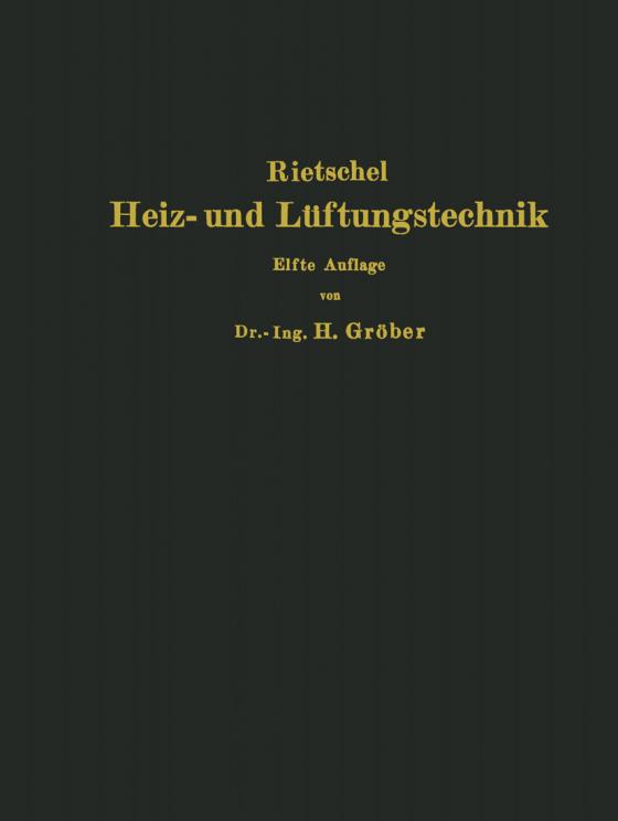 Cover-Bild H. Rietschels Leitfaden der Heiz- und Lüftungstechnik